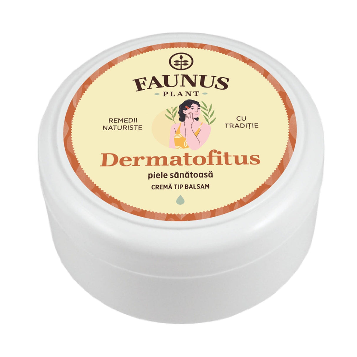 Dermatofitus - Cremă tip balsam 100ml. Extract din plante medicinale cu ceară de albine și rășină de brad pentru vindecarea pielii, cu efect cicatrizant