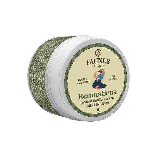 Reumaticus - Cremă tip balsam 50ml. Extracte din plante medicinale, ceară de albine și rășină de brad pentru durerile reumatice și inflamații