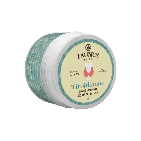 Tiroidianus - Cremă tip balsam 50ml. Extracte naturale din plante cu ceară de albine și rășină de brad pentru tiroidă sănătoasă și eczeme