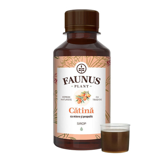 Cătină cu Miere si Propolis - Sirop. Flacon 200 ml. Efect vitaminizant, energizant, pentru imunitate scăzută, gripe și viroze