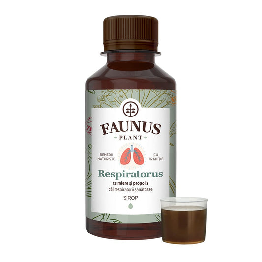 Respiratorus cu Miere și Propolis - Sirop. Flacon 200ml. Concentrat din plante medicinale, miere și propolis pentru întărirea imunității și protejarea căilor respiratorii