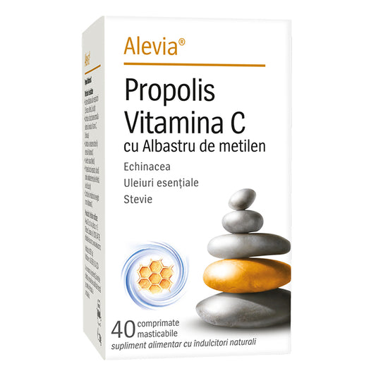 Propolis Vitamina C cu Albastru de metilen 40 comprimate masticabile