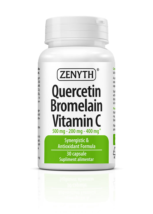 Quercetina Bromelaina Vitamina C, 30 capsule