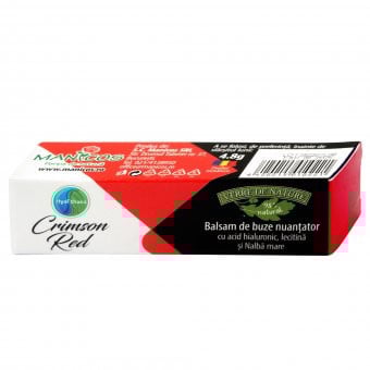 Balsam de buze nuantator Hyal'thaea Crimson Red - 4.8 g, Manicos