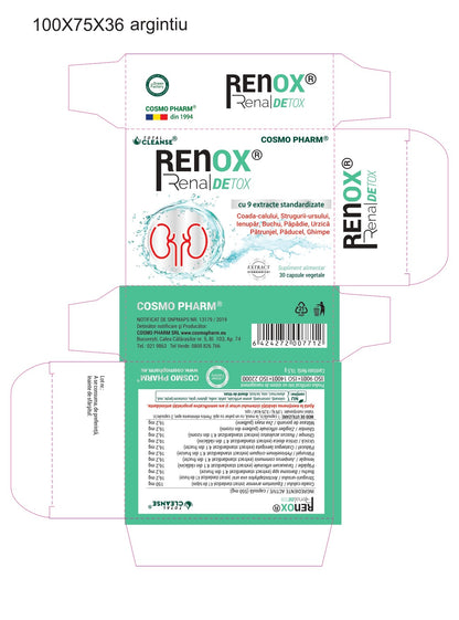 Renox® Renal Detox 30 cps. Detoxifiant, Diuretic