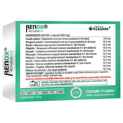 Renox® Renal Detox 30 cps. Detoxifiant, Diuretic