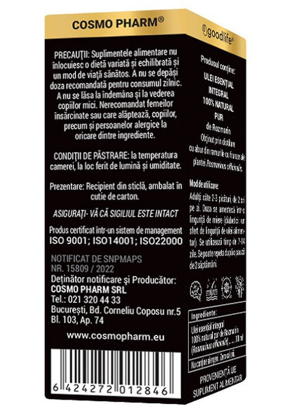 Ulei Esential de Rozmarin – ROSMARINUS OFFICINALIS