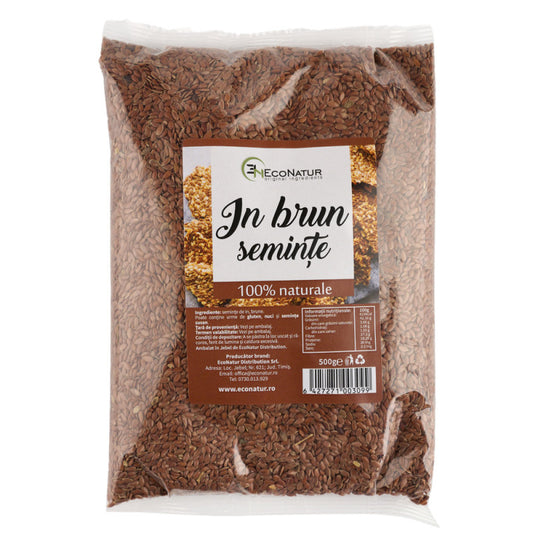 Seminte de in brun 500g EcoNatur