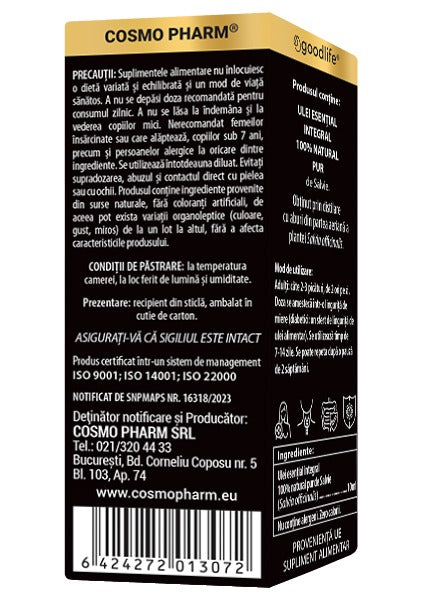 Ulei esential de Salvie – Salvia officinalis