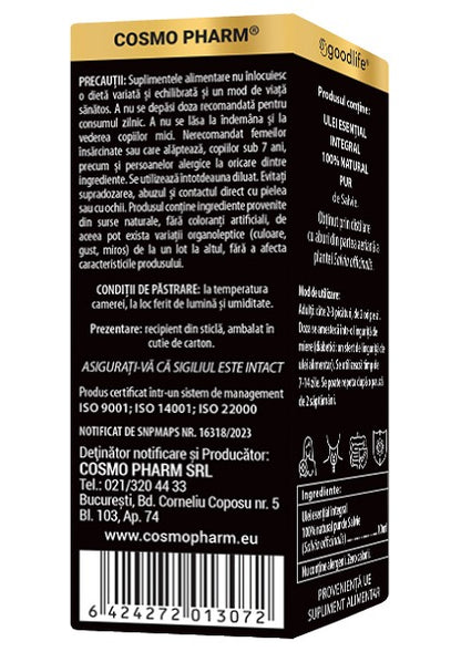 Ulei esential de Salvie – Salvia officinalis
