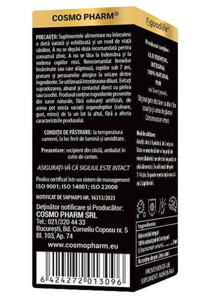 Ulei esential de SCORTISOARA – Cinnamomum verum