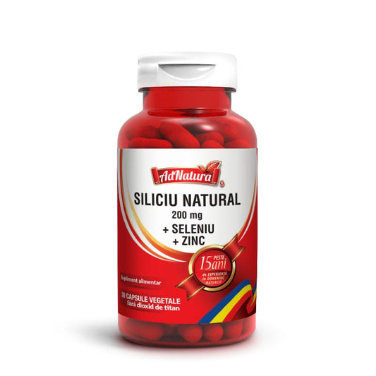 Siliciu Natural 200mg + Seleniu + Zinc