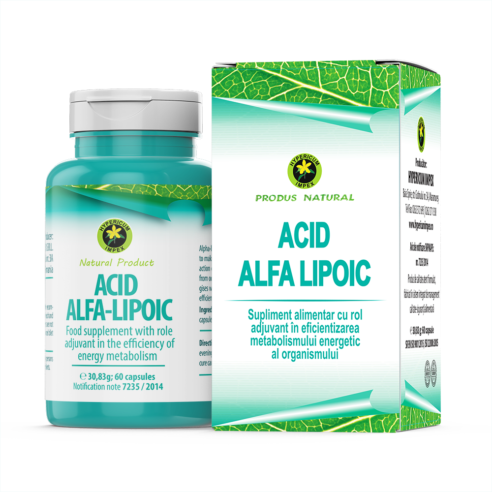 Capsule Acid Alfa-lipoic – rol adjuvant în eficientizarea metabolismului energetic al organismului