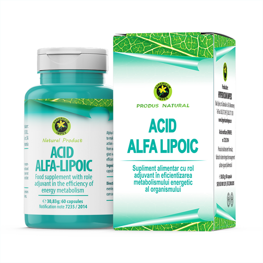 Capsule Acid Alfa-lipoic – rol adjuvant în eficientizarea metabolismului energetic al organismului