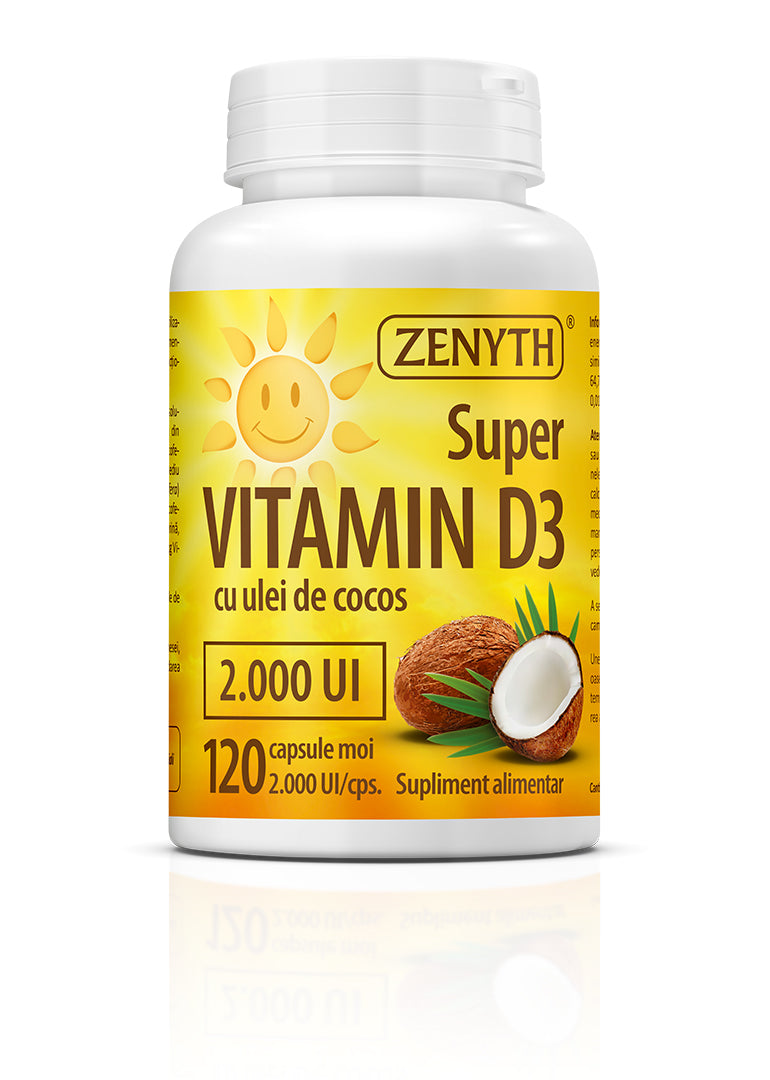 Super Vitamina D3 2000 UI, 120 capsule