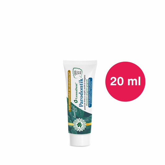 Parodontik Travel – pasta de dinti 100 % naturala cu argila, 20 ml – VivaNatura