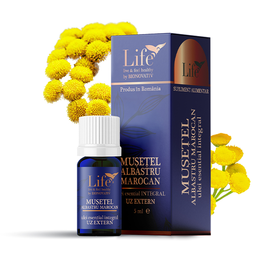 MUȘEȚEL ALBASTRU MAROCAN – ulei esențial integral – 5 ml