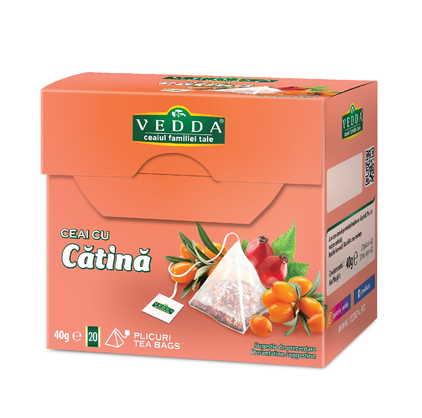 Vedda Ceai Catina padure 40g piramida