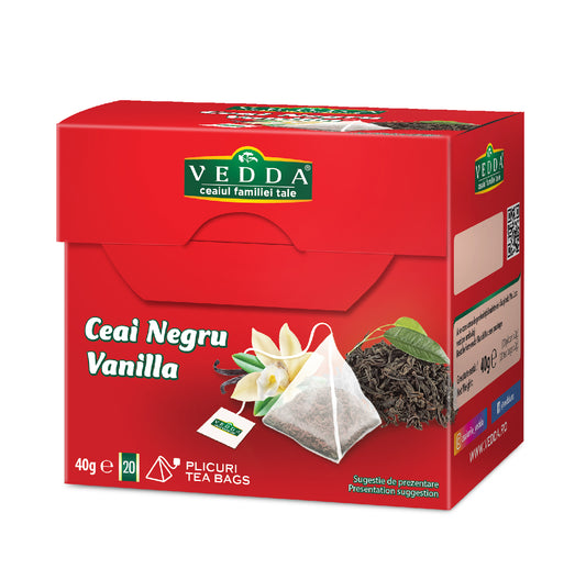 Vedda Ceai Negru Vanilla 40g piramida