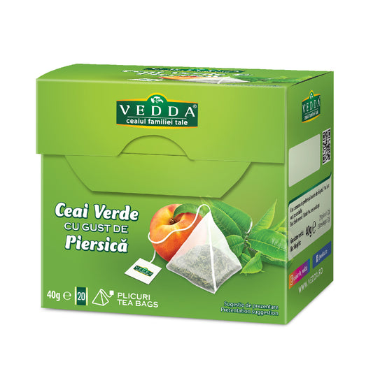 Vedda Ceai verde &piersica 40g piramida