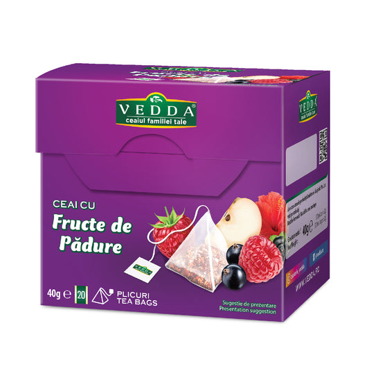Vedda Ceai Fructe padure 40g piramida