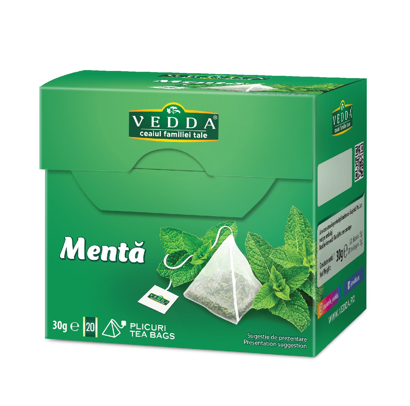 Vedda Ceai Menta 30g piramida