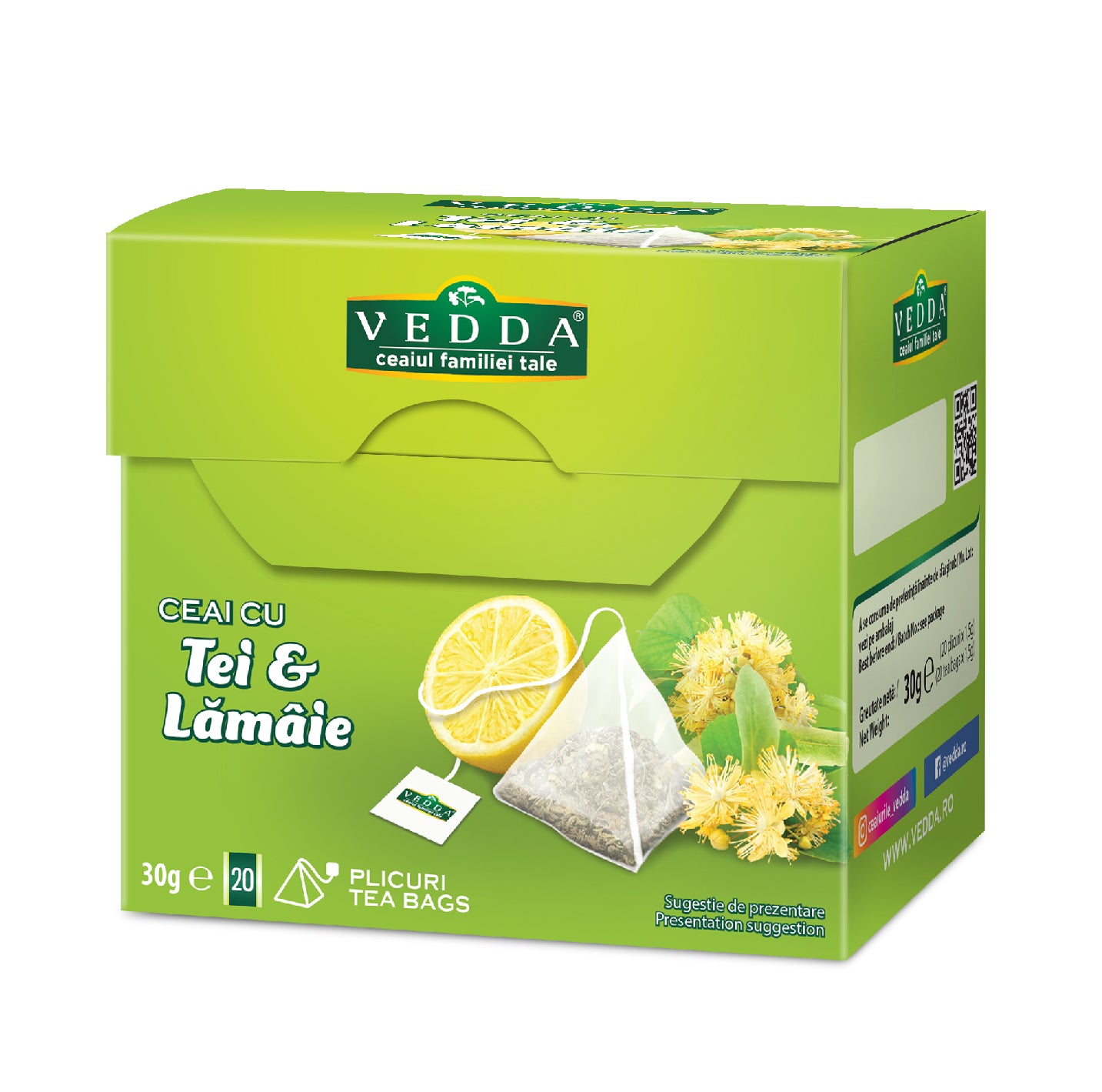 Vedda Ceai Tei&Lamaie 30g piramida