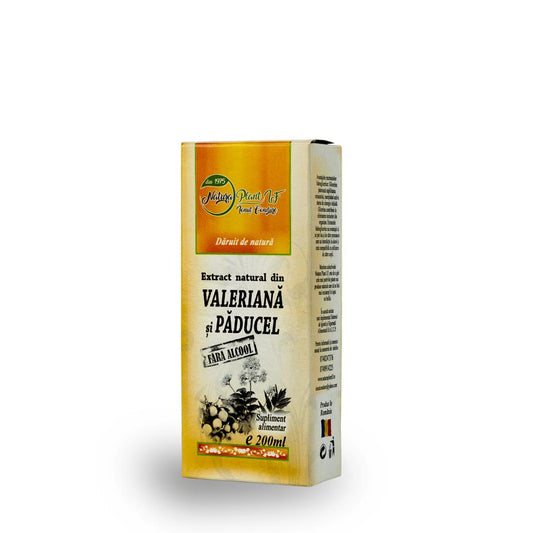 Extract din Valeriană și Păducel 200 ml (fără alcool)