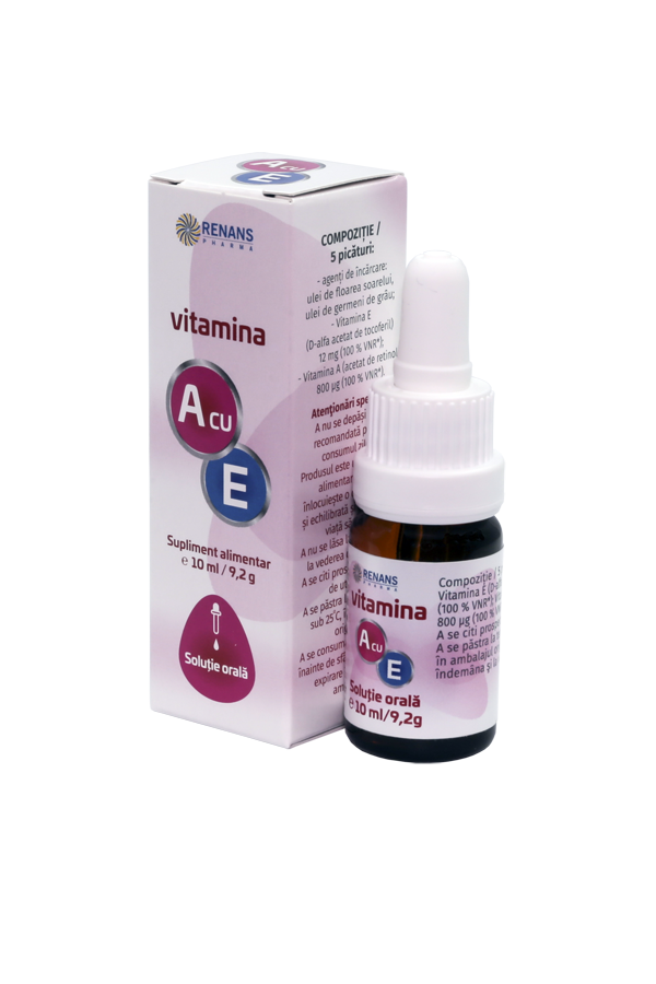 VITAMINA A cu E – soluţie orală, 10ml