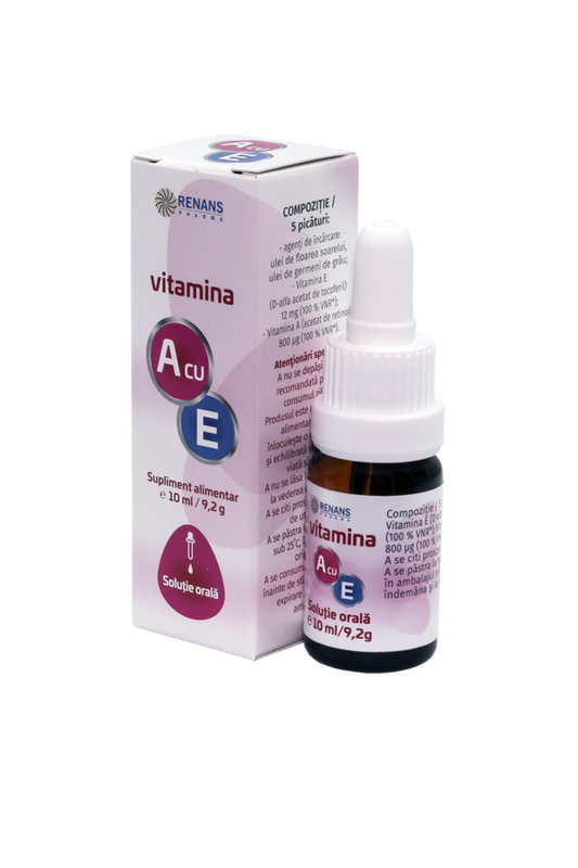 VITAMINA A cu E – soluţie orală, 10ml