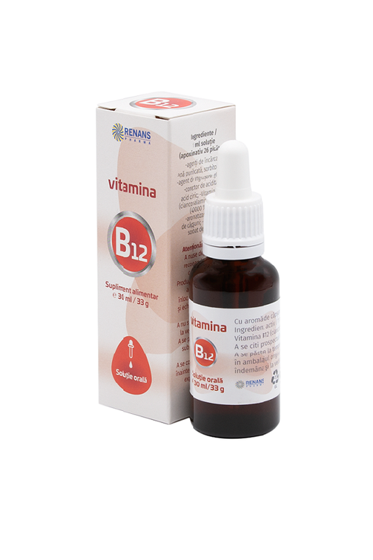 VITAMINA B12 – Ciancobalamina 1000 µg/ml, soluție orală, picături, 30ml