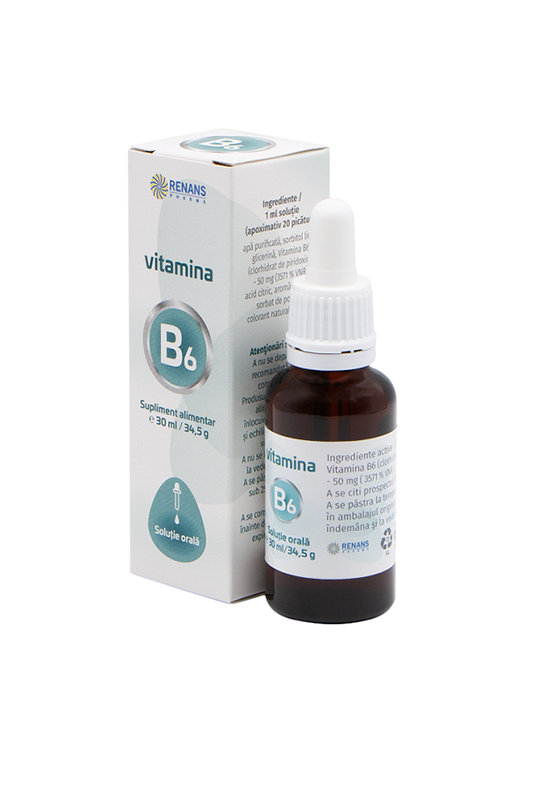 VITAMINA B6 (50mg/ml), Soluţie orală, picături, 30ml