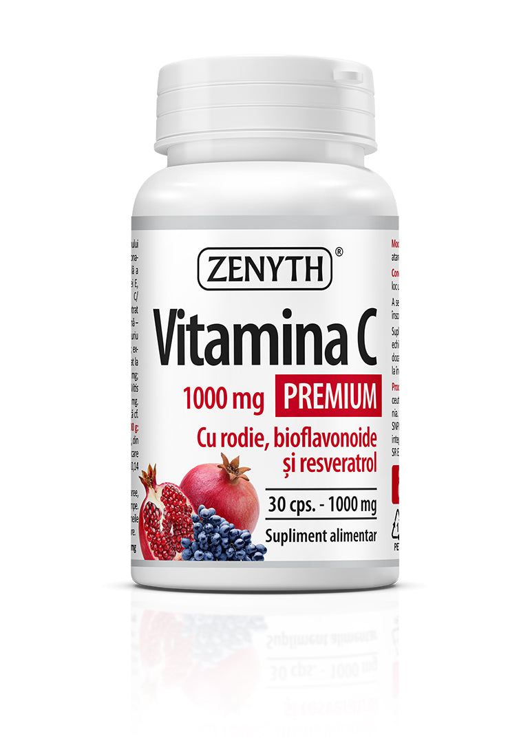 Vitamina C 1000 mg cu rodie, 30 capsule