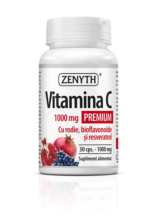 Vitamina C 1000 mg cu rodie, 30 capsule