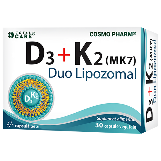 Vitamina D3 K2 Lipozomala – absorbtie ridicata