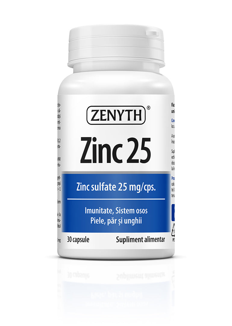 Zinc 25 mg, 30 capsule
