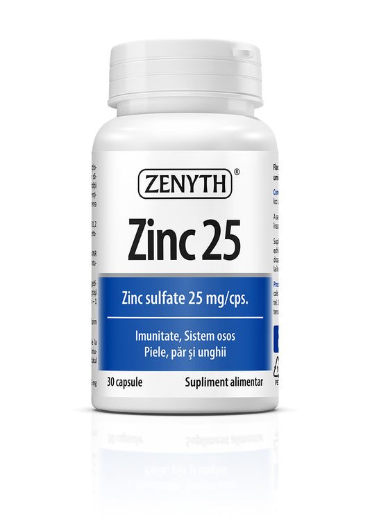 Zinc 25 mg, 30 capsule