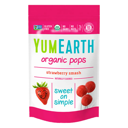Acadele bio fara gluten cu capsuni 14buc Yumearth