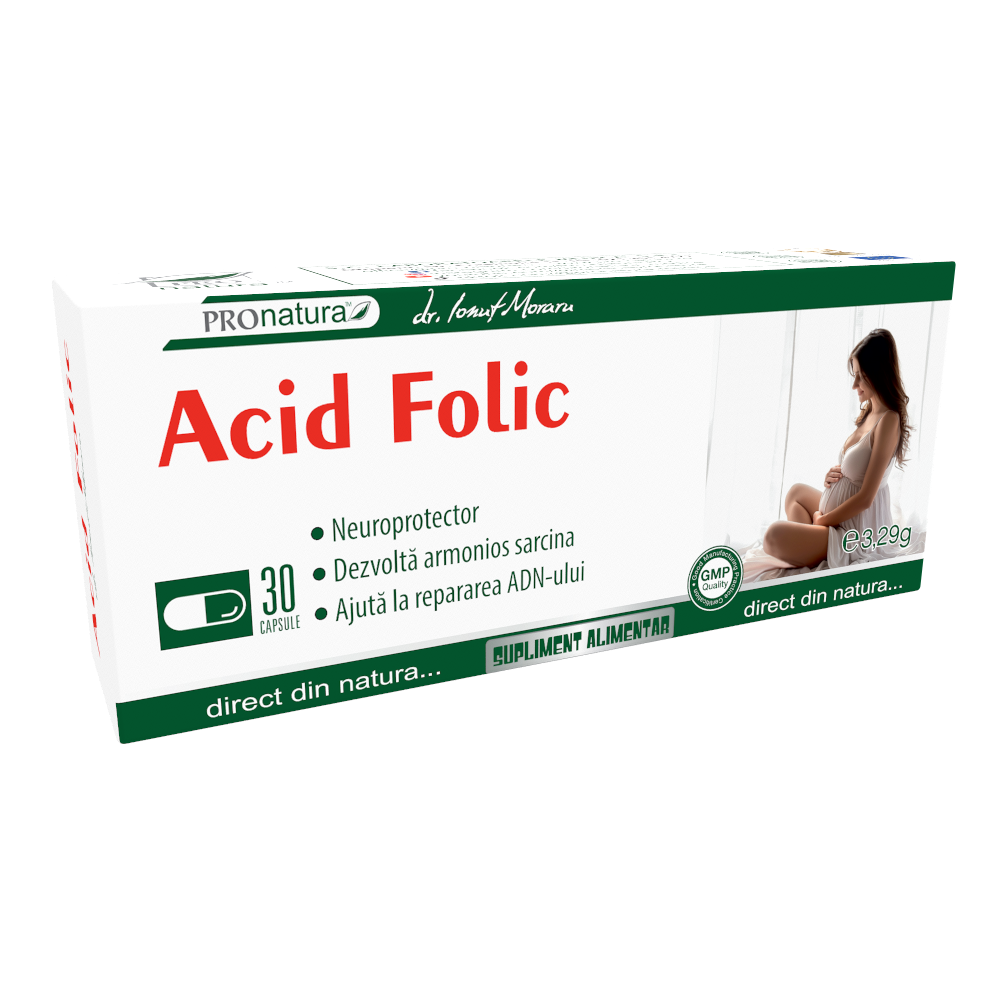 Acid folic 5 mg, 30 capsule blister