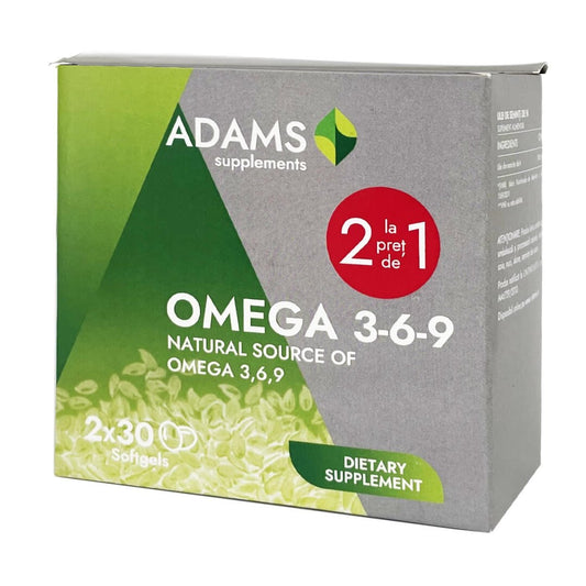 Omega 3-6-9 din semințe de in, 30x2 cps