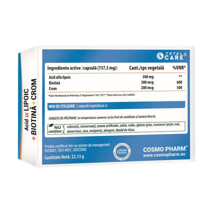 Acid Alfa Lipoic + Biotina + Crom