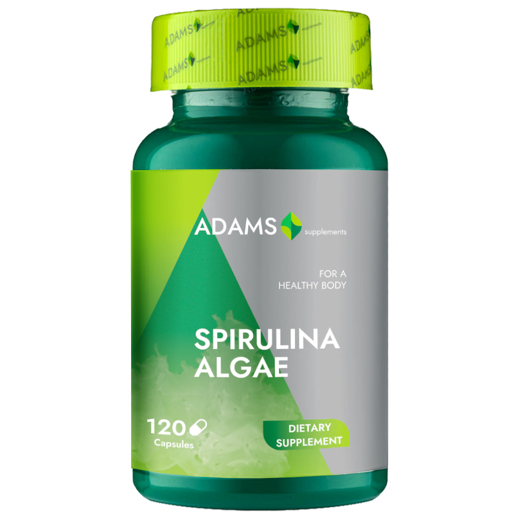 Alga Spirulina 400mg, 120cps, Adams Supplements