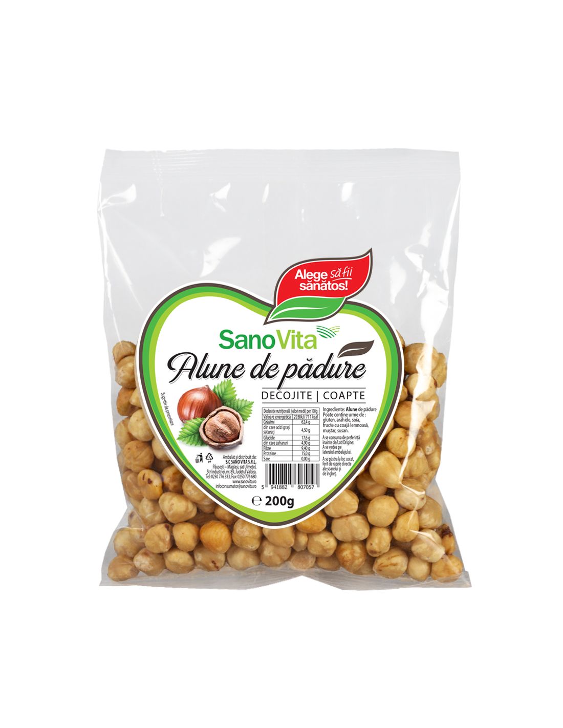 alune de pădure decojite coapte
200 g