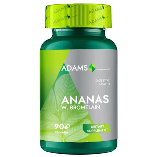Ananas cu Bromelaină 90cps – Adams Supplements