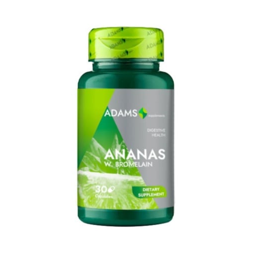 Ananas cu Bromelaină 30cps – Adams Supplements