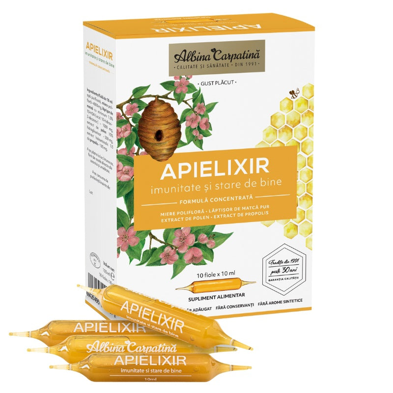 Apielixir imunitate și stare de bine 10 fiole x 10ml