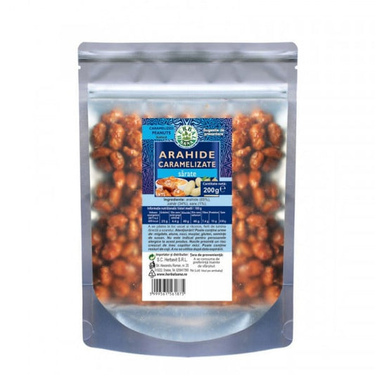 Arahide caramelizate sarate - 200 g, Herbal Sana