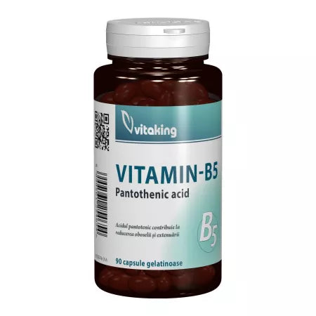 Vitamina B5 Acid pantotenic 200mg, 90 capsule gelatinoase, Vitaking