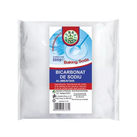 Bicarbonat de sodiu 500g Herbal Sana – Pentru gătit și curățenie