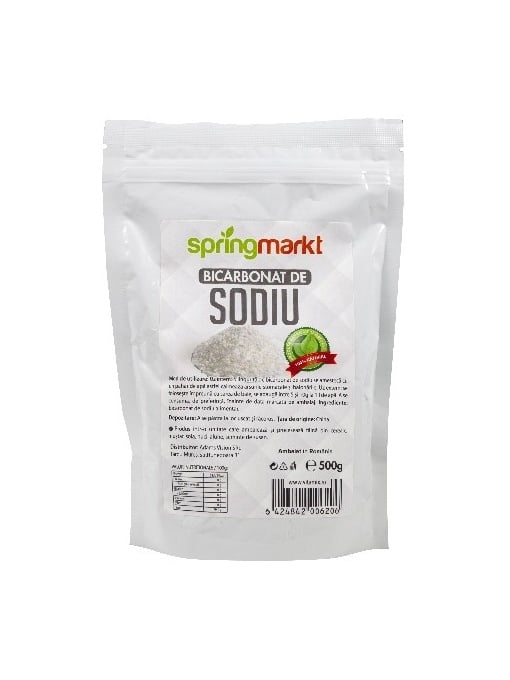 Bicarbonat de Sodiu Alimentar, 500 g, Spring Markt